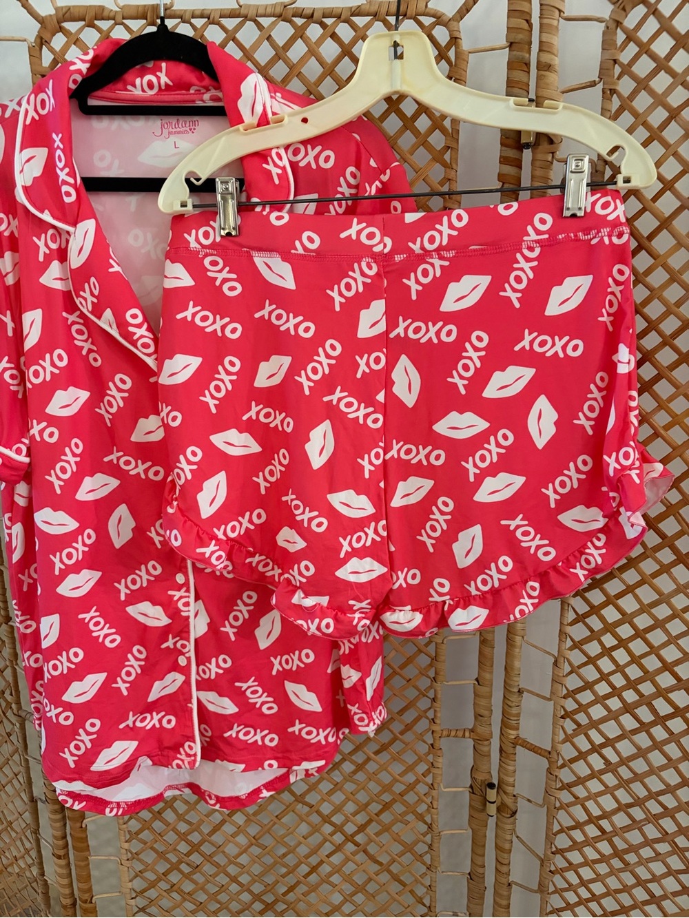 NWT Jordann’s Jammie’s Women’s Pink XOXO Short Pajama Set - Picture 8 of 10